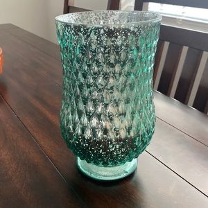 Teal Glass Vase